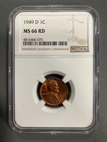 1949D Lincoln Wheat Cent - NGC MS66 RD