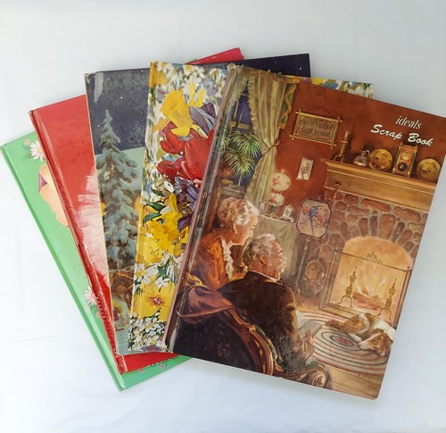Lot of 5 Vintage Hardback Ideals Books Christmas, Poetry, Scrapbook