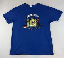 Charlie Berens Comedy T Manitowoc Minute Royal Apparel Blue XL Midwest Wisco