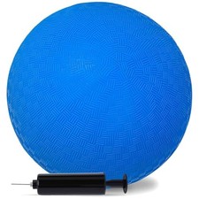 Inflatable Playground Ball, 8.5 Inch Dodgeballs Kickballs with Air Medium Blue