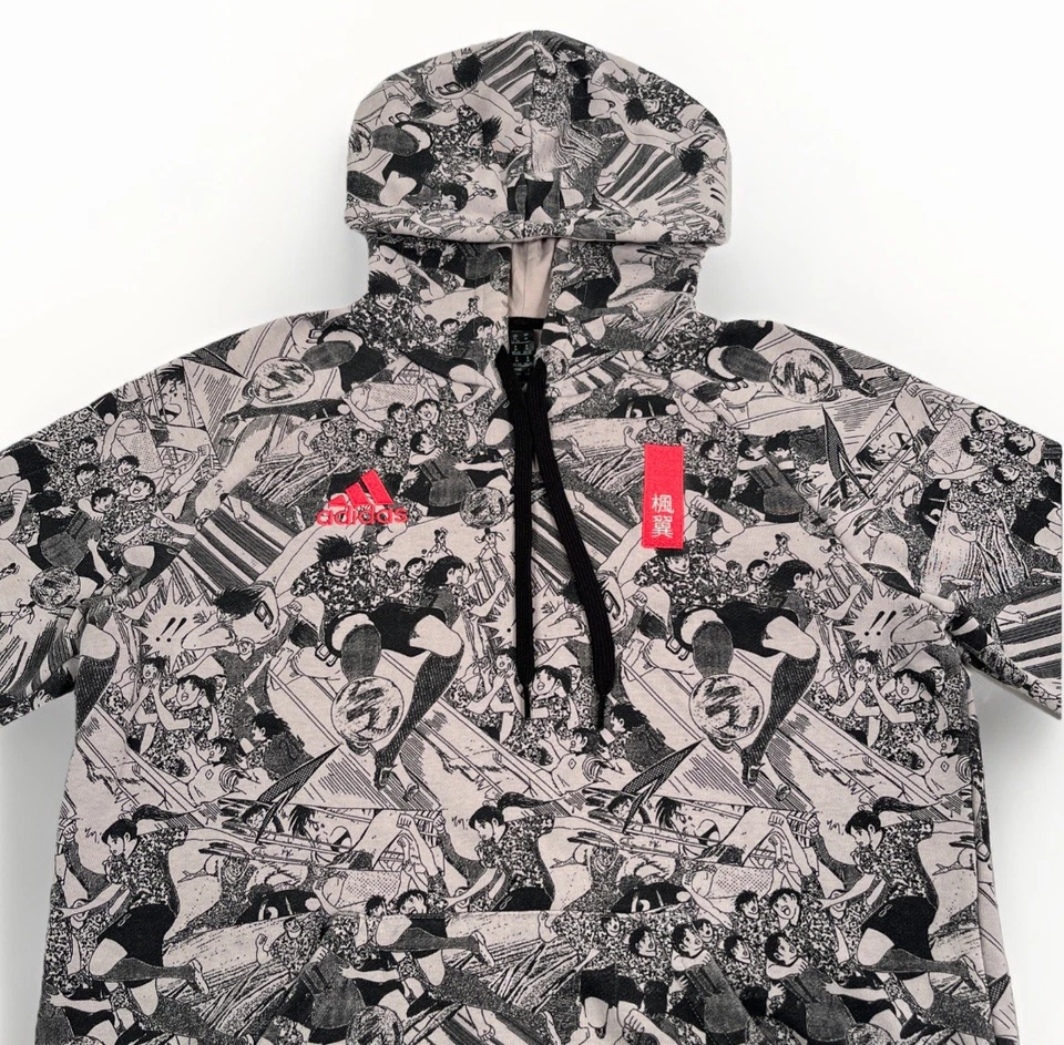 Moletom Adidas x Captain TSUBASA feminino mangá médio anime futebol Japão AOP - Imagem 2 de 4