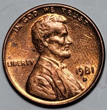 1981 D Lincoln U.S Penny  DDO, RPM Variety Error Coin