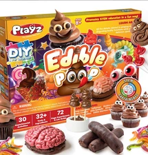 Playz Edible Poop Chocolate & Candy Making Science Kit for Kids Ages 8-12 Years
