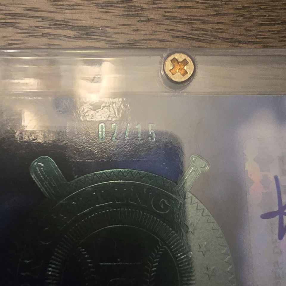 Cooperstown Calling Robin Yount 2005 Upper Deck HOF verde 25/02 automático Foto 3 de 3