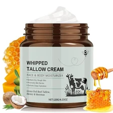 Beef Tallow for Skin, Tallow and Honey Balm, 100% Grass-Fed Beef Tallow, Deep Mo