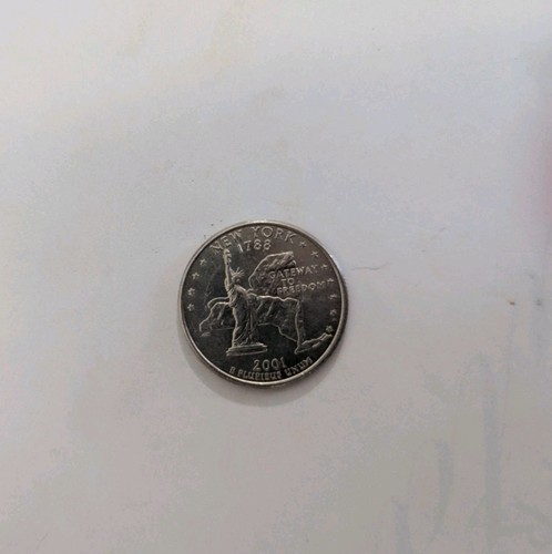 2001 P - New York - State Quarter RARE ERROR Elevating Torch Circulated Coin - Picture 2 of 10