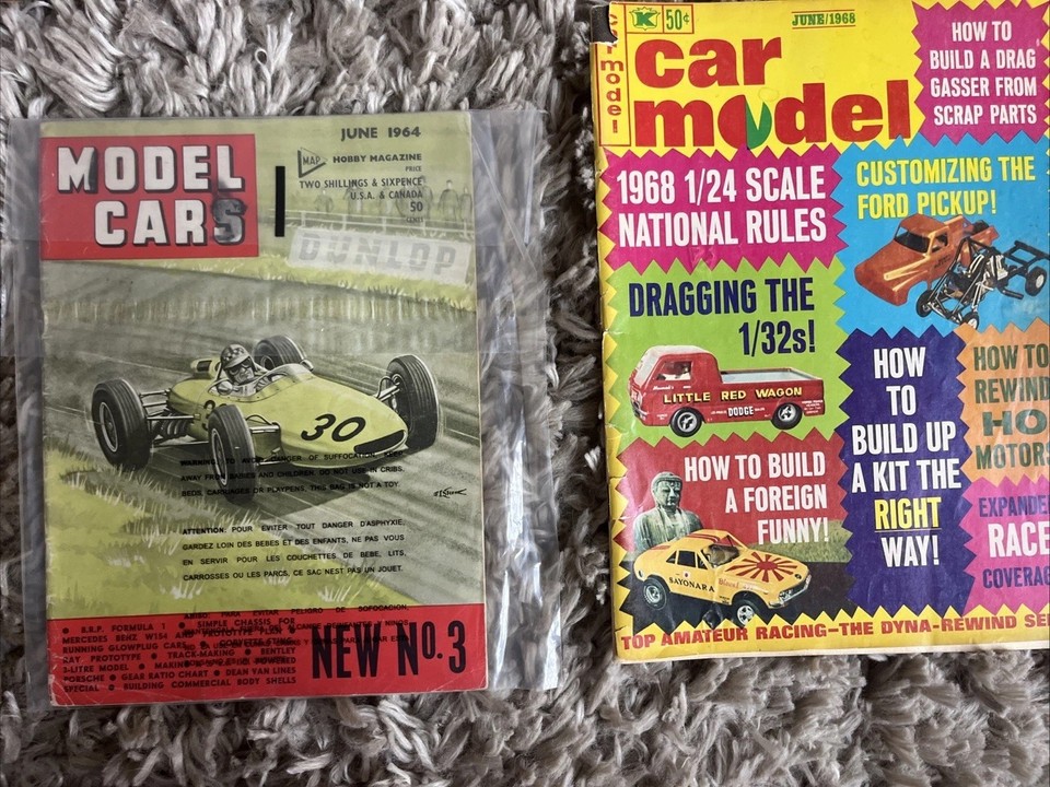 Car model scale modeling magazines lot 1963 - 1970s (8) Magazines NICE ...