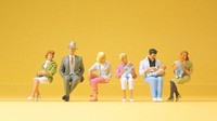 Preiser 65327 O-Spur Sitzende Personen Figuren Set 6Er Pack
