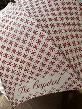 Vintage Cream & Red Floral The Capital Hotel Umbrella - By Swaine Adeney Brigg