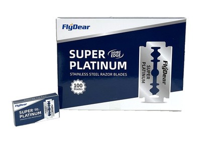 FlyDear Super Platinum Double Edge Edelstahl Rasierklingen   100 Stück