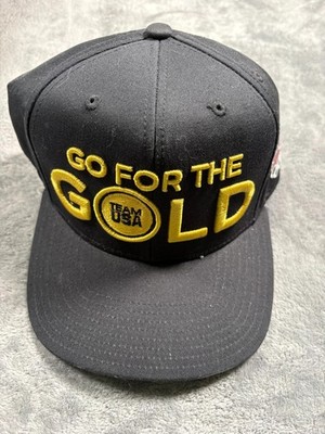 Team Apparel Olympic Cap Mens OSFA Black Go For The Gold Team USA Snapback Hat