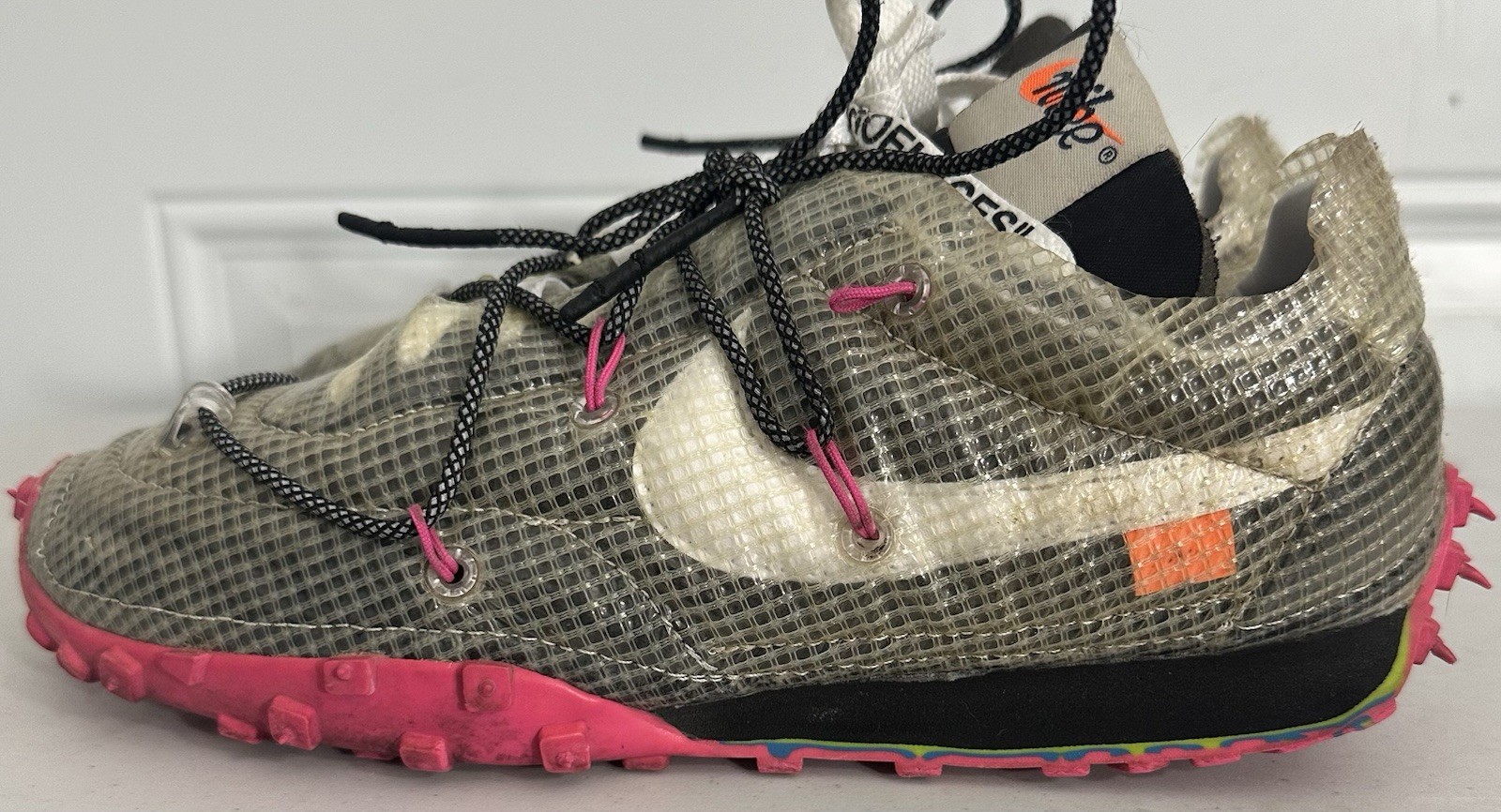 OFF WHITE X NIKE Taglia 8 5 Nike Off White x Waffle Racer fucsia W