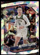 Alysha Clark #129 2025 Panini Prizm WNBA Cracked Ice Prizms Washington Mystics