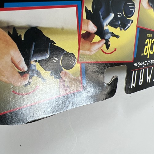 Batman The Animated Series Batcycle w/ Turbo Sound and Wheelie Action NEW 1992 - Picture 19 of 22