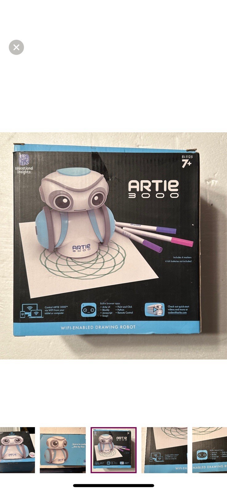 Educational Insights Artie 3000 The Coding Robot Stem Toy WiFi Drawing Robot