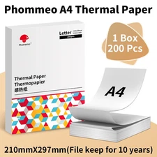 A4 Thermal Paper 216mm Paper Quick-dry Continuous Paper Suitab for Phomemo M08F