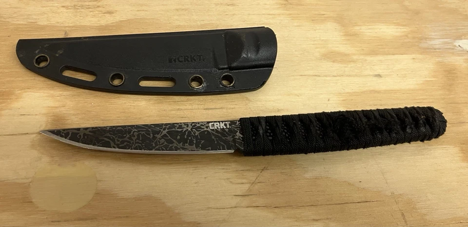 Cuchillo de hoja fija CRKT OBAKE 3,6" 8CR14mov hoja SS GFN funda 2,4 OZ Foto 2 de 4