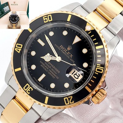 2008 Rolex Submariner Date 16613 Yellow Gold/Steel Black 40mm