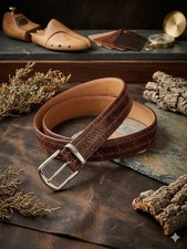 Vintage Nocona Belt makers Collection Genuine Snake Skin Western Belt Size 32