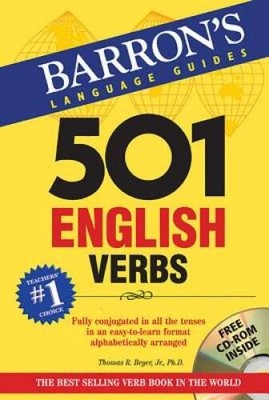 501 English Verbs with CD-ROM (Barron's Language Guides) - Paperback - GOOD