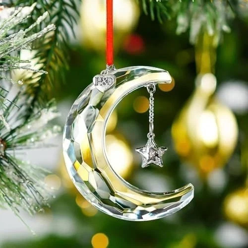New in Box SWAROVSKI Crystal Holiday Magic Moon Ornament