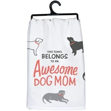 Awesome Dog Mom | Novelty Kitchen Towel | Primitives by Kathy