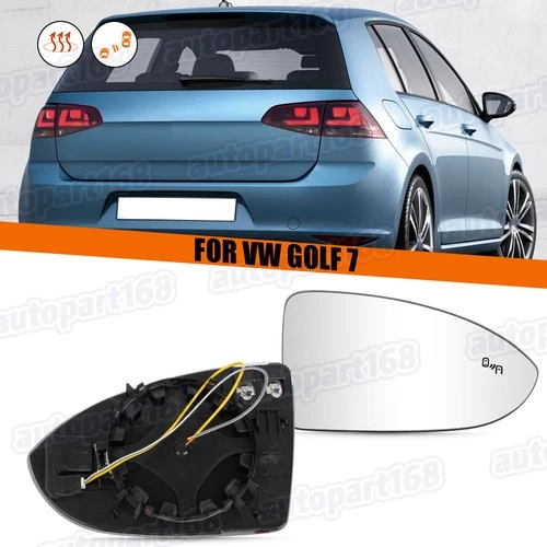 For VW Golf 7 Golf 7.5 GTI 2013-2020 Right Side Blind Spot Heated Mirror Glass