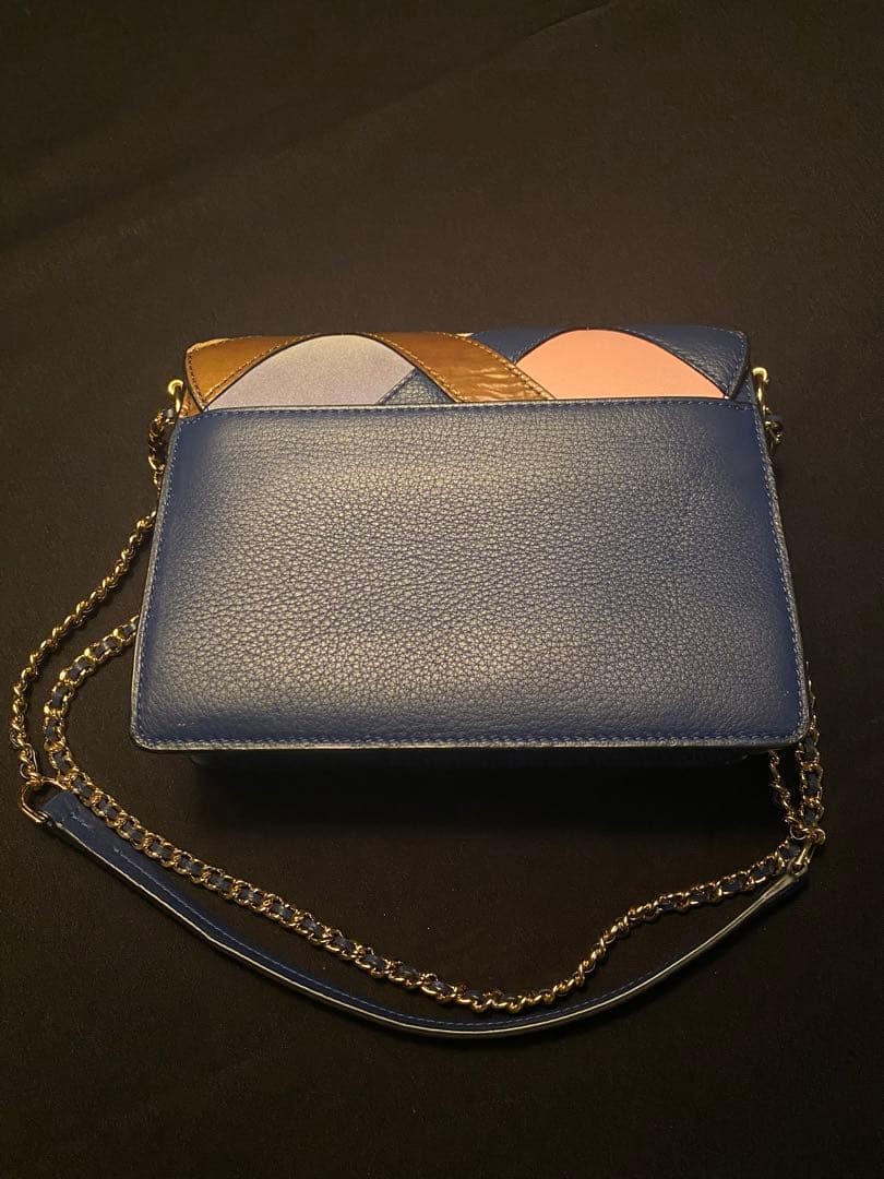 Tory Burch Patchwork Double Chain Shoulder Bag Cr… - image 2