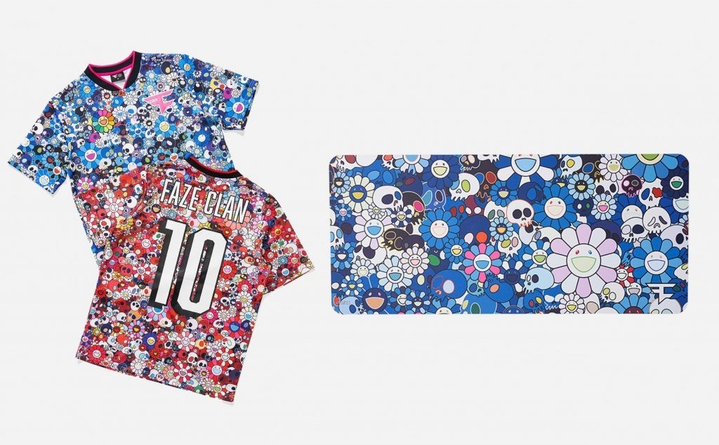 faze clan takashi murakami mouse pad L 青 Takashi Murakami x FaZe Clan Large Mousepad Blue - SS21 - US