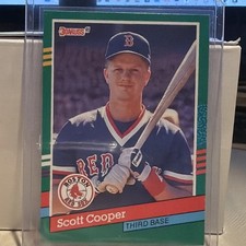 Donruss 1991 Scott Cooper #496 Boston Red Sox Baseball 4 Orange Stripes Base