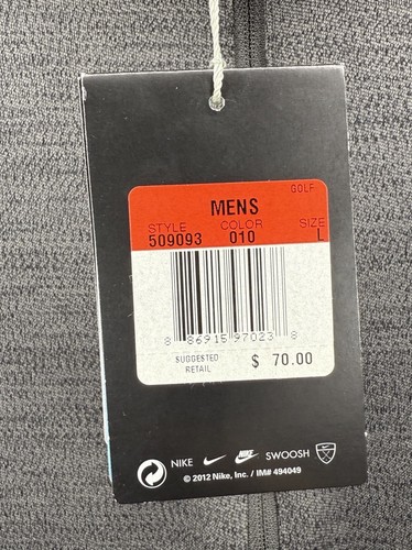 NWT Nike Golf Tour Men's Large Gray Black 1/4 Zip Vest Performance Dri-FIT - Picture 7 of 11