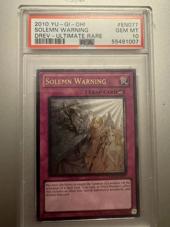 SALE! Solemn Warning Ultimate PSA 10 Ulti Rare Unlimited DREV-EN077 Yugioh - Image 2 of 4