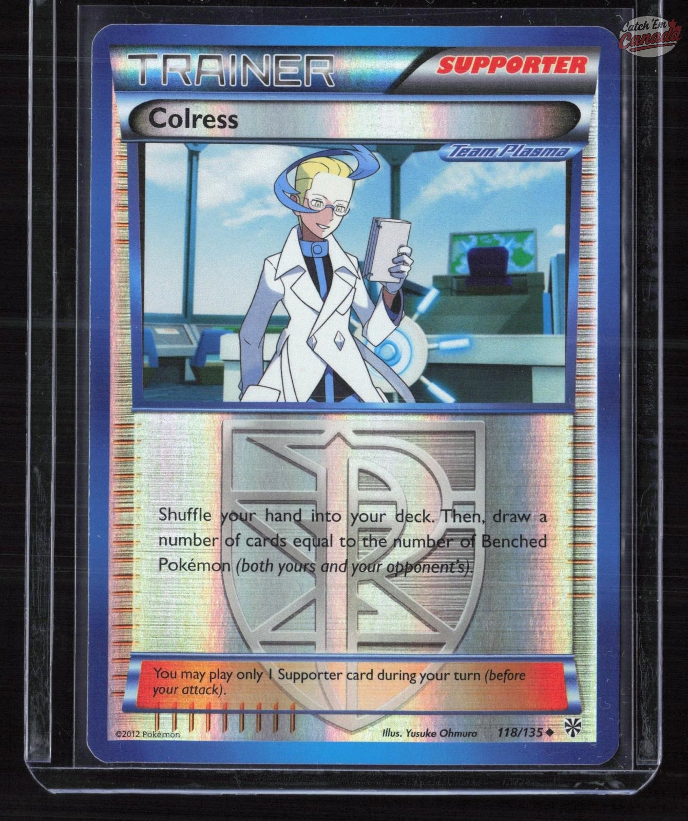 Colress Black & White Plasma Storm 118/135 Reverse Holo - NM
