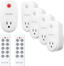 Beastron Remote Control Outlet Switch Power Plug in for Household Appliances, Wi