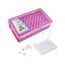 Sewing Thread Storage Box Bobbin Storage Container with 25Pcs Bobbins