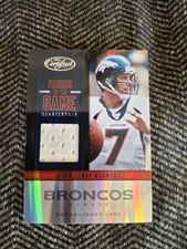 JERSEY 2012 JOHN ELWAY certified panini FABRIC OF GAME PRIME /199
