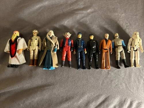 Star Wars Vintage Figurines Set  Of  9  With Benspin Commander, Hoth Commander