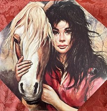 Vogt 1966 Etienne Roth “My Pride” Big Eye Girl Horse Milton Bradley Devon Puzzle