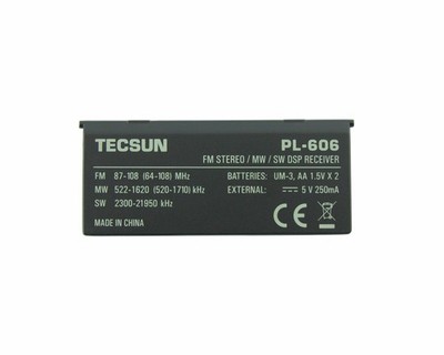 TECSUN PL-606 Radio Receiver Authentic Kickstand Tilt Flip Back Stand (BLACK)