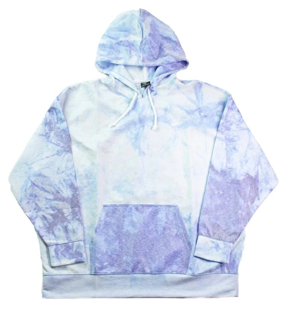 Nike Womens Icon Clash Hoodie Pullover 1X Long Sleeve Oversized Sweatshirt Blue