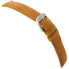 22mm Morellato Tan Genuine Deer High Quality Italian Leather Soft Watch Band