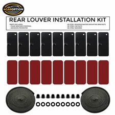 Upgraded Universal Rear Window Louver Installation Hardware Kits Steel Brackets