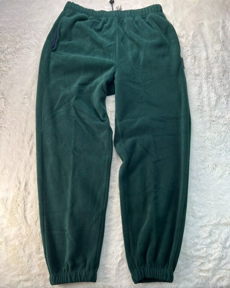 Vintage Nautica Mens XL Green Heavyweight Tech Fleece Joggers