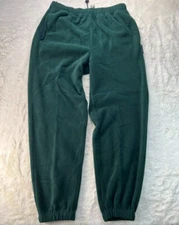Vintage Nautica Mens XL Green Heavyweight Tech Fleece Joggers Pants - USA Made
