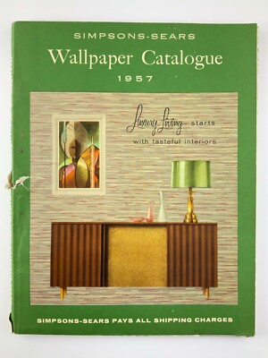 ビンテージ壁紙資料本(1957年WALPAMUR社) Wallpaper Catalog 1957 Simpsons Sears Beautiful Vintage Samples