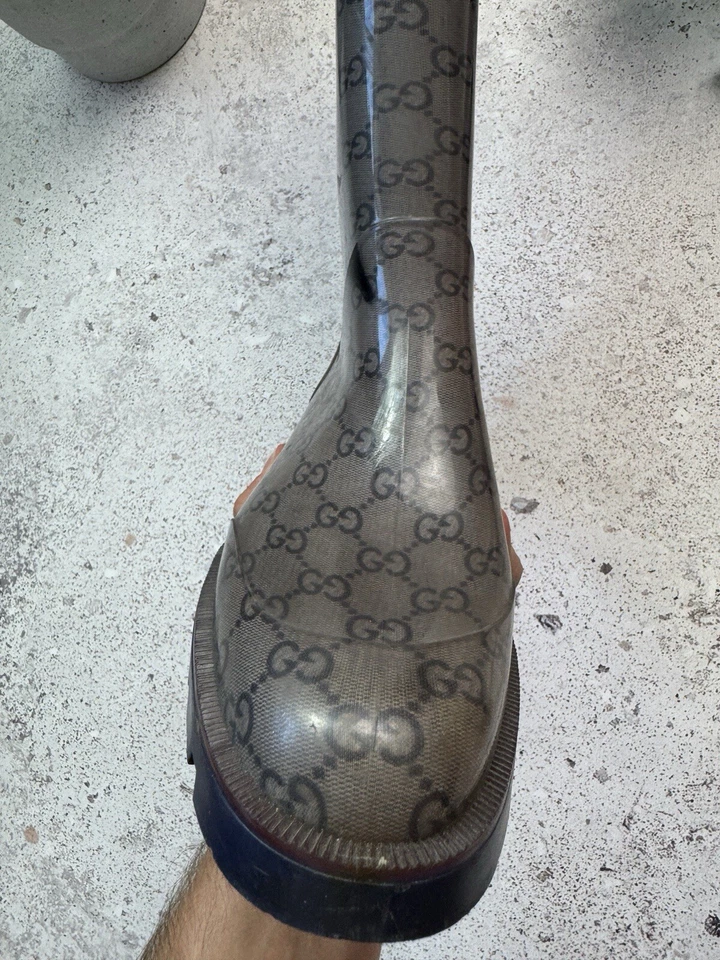 Gucci Bota de Lluvia GG Hecha en Italia Monograma Talla EU 40; US 10  Foto 3 de 4