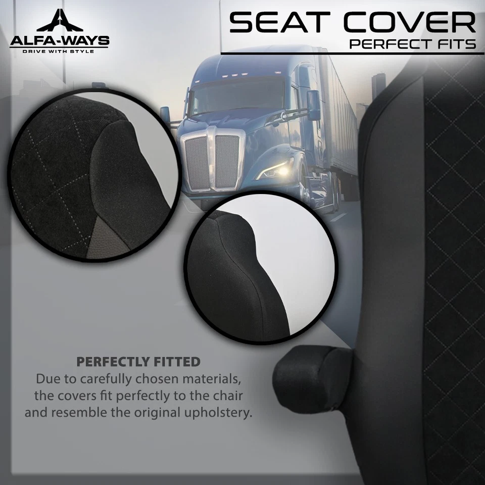 Seat cover fits: KENWORTH T-680, T-880, W-990 - Imagem 4 de 4