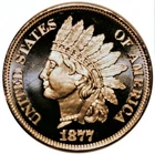 1877 UNC ROUND INDIAN HEAD CENT 1 OZ COPPER LARGE ( NOT A CENT ).. 111
