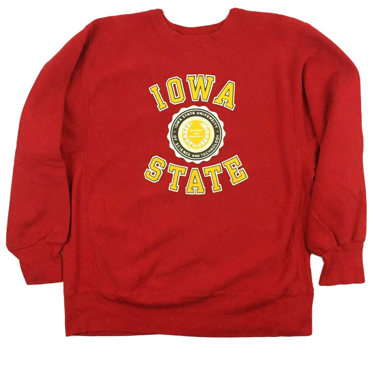 Vtg 80s Champion Reverse Weave Iowa State Sweatshirt Crew USA 