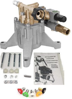 #ad BONUS TIPS BRASS HEAD 3100 Pressure Washer Pump REAR PIPE CONNECTION TROY BILT $159.99